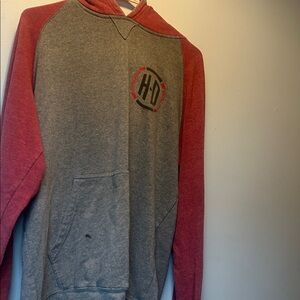 Harley-Davidson Red and Gray Men's Hoodie